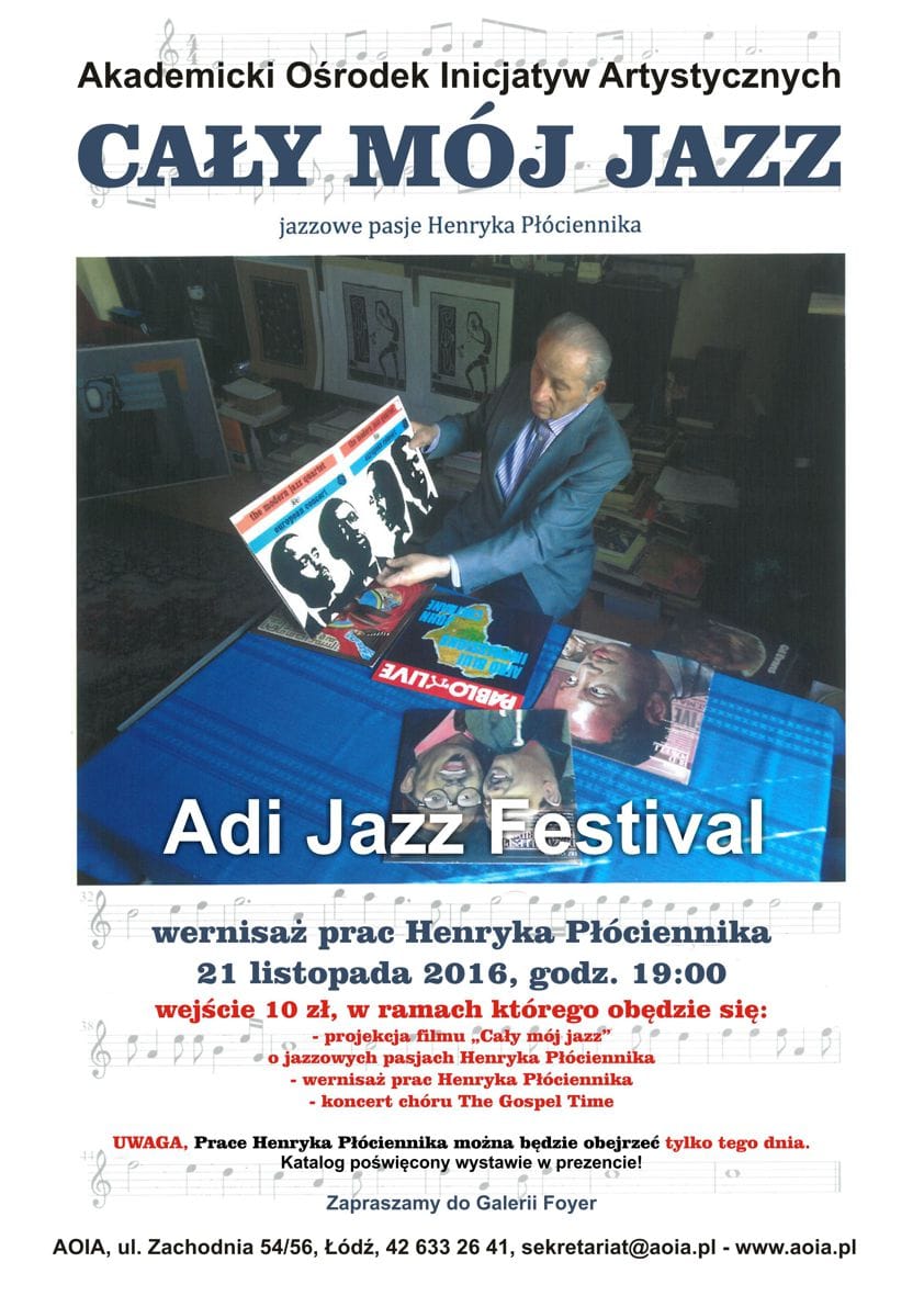 Adi Jazz Festiwal - wernisaż prac Henryka Płóciennika